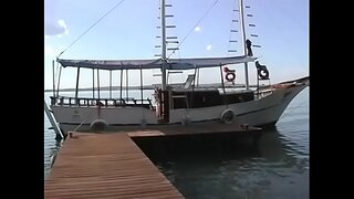 Hot latina blond blir hennes rövhål knullade ute på bron